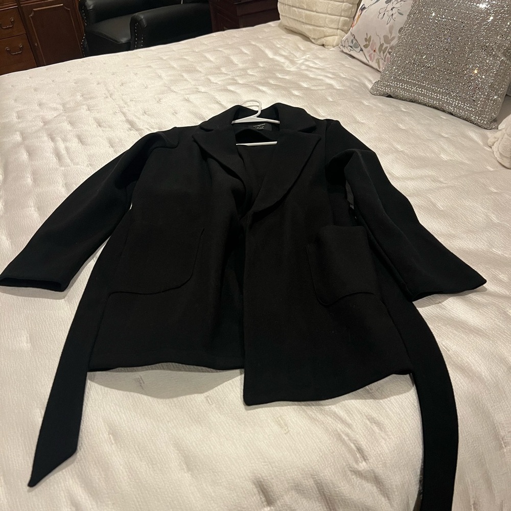 Iris Black Trench Coat - Picture 9 of 9